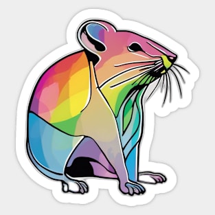 Mouse Rainbow Shadow Silhouette Anime Style Collection No. 391 Sticker